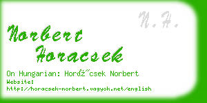 norbert horacsek business card
